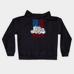 Big Rig Truck Driver Kids Hoodie